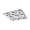 Plafonnier Eglo BRESSANONE LED Nickel mat, 9 lumières