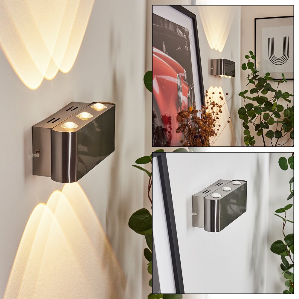 Applique murale  Guiderkirch LED Nickel mat, 6 lumières