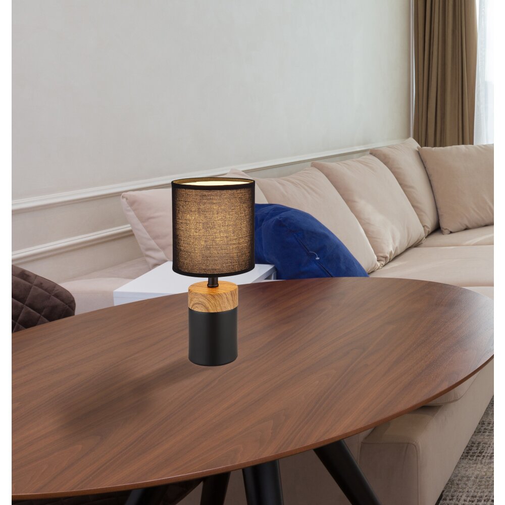 Lampe de table Globo IGA Couleur bois, Noir, 1 lumière main product photo