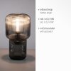 Lampe de table Paul Neuhaus MASHI Fumée, 1 lumière