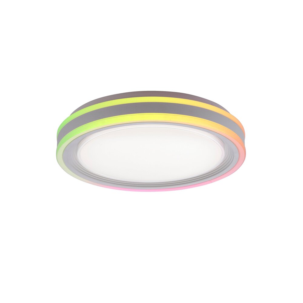 Plafonnier Leuchten-Direkt SPHERIC LED Blanc, 2 lumières, Télécommandes, Changeur de couleurs