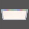 Plafonnier Leuchten-Direkt GALACTICA LED Blanc, 2 lumières, Télécommandes, Changeur de couleurs
