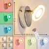 Applique murale Lucy LED Chrome, 1 lumière, Télécommandes, Changeur de couleurs