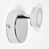Applique murale Lucy LED Chrome, 1 lumière, Télécommandes, Changeur de couleurs