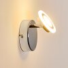 Applique murale Lucy LED Chrome, 1 lumière, Télécommandes, Changeur de couleurs