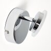 Applique murale Lucy LED Chrome, 1 lumière, Télécommandes, Changeur de couleurs