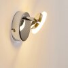 Applique murale Lucy LED Chrome, 1 lumière, Télécommandes, Changeur de couleurs