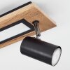 Plafonnier  Sequeira LED Couleur bois, Noir, Blanc, 3 lumières