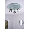 Spot de plafond Nickel mat, 3 lumières