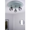 Spot de plafond Nickel mat, 3 lumières