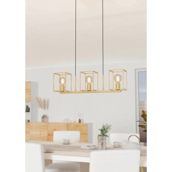 Suspension Eglo CUMIOLE Or, 3 lumières