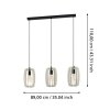 Suspension Eglo BAJAZZARA Noir, 3 lumières