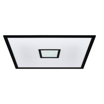 Plafonnier Eglo BORDONARA LED Noir, Blanc, 1 lumière, Télécommandes