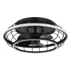 Ventilateur de plafond Globo LEONHARD LED Noir, 1 lumière, Télécommandes