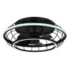 Ventilateur de plafond Globo LEONHARD LED Noir, 1 lumière, Télécommandes