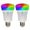 iDual E27 LED RGB 11 watt 2200-6500 Kelvin 806 lumen Lot de 2 avec télécommande