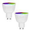 iDual GU10 LED RGB 6,5 watt 2200-6500 kelvin 345 lumen Lot de 2 avec télécommande
