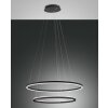 Suspension Fabas Luce Giotto LED Noir, 2 lumières