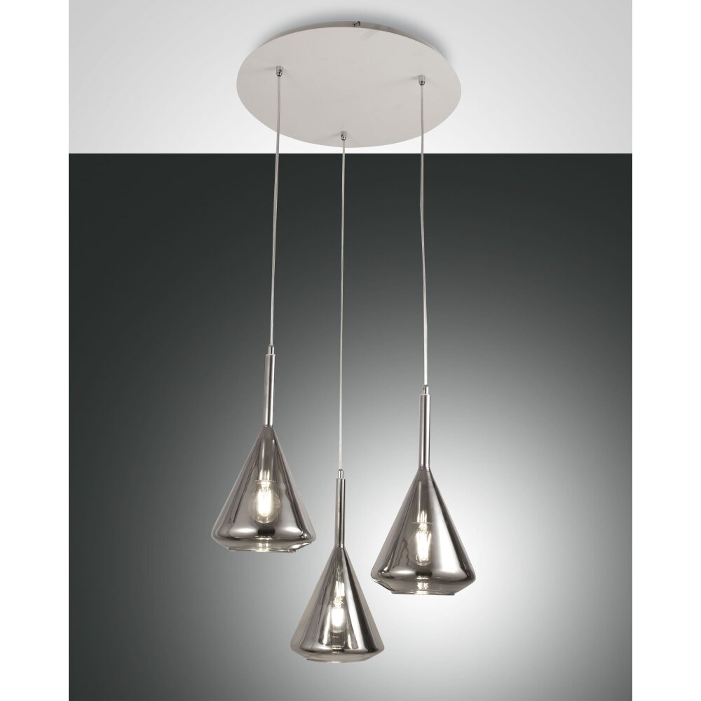 Suspension Fabas Luce Tris Blanc, 3 lumières