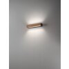 Applique murale Fabas Luce Hazel LED Bois foncé, Noir, 1 lumière