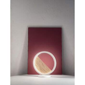 Lampe de table Fabas Luce Pierre LED Écru, Blanc, 1 lumière