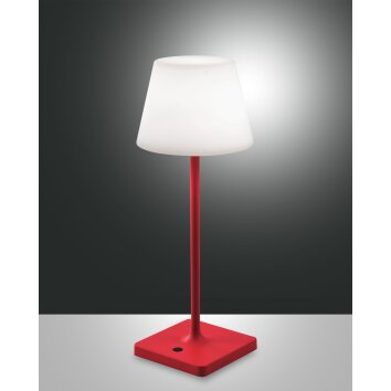 Lampe à poser Fabas Luce Adam LED Rouge, 1 lumière