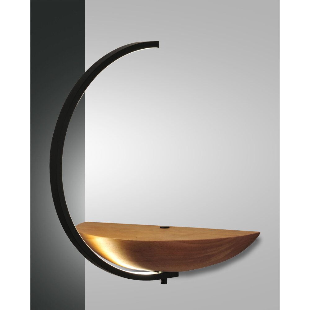 Applique murale Fabas Luce Roseg LED Écru, Noir, 1 lumière