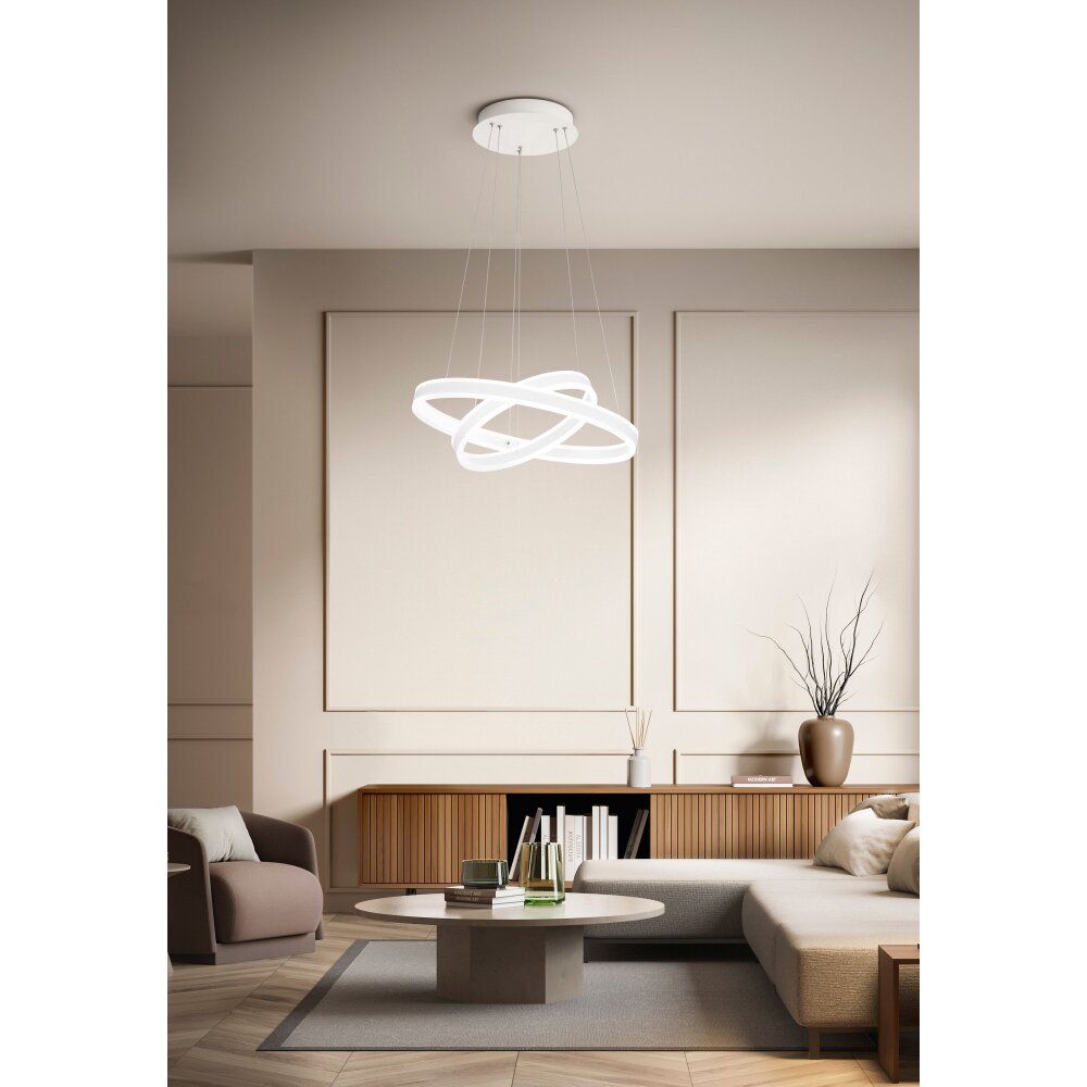 Suspension Fabas Luce Palau LED Blanc, 2 lumières main product photo