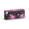 Plafonnier Philips Hue Fugato LED Noir, 4 lumières, Changeur de couleurs