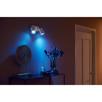 Plafonnier Philips Hue Fugato LED Blanc, 2 lumières, Changeur de couleurs
