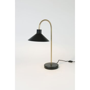 Lampe de table Holländer OKTAVIA Or, Noir, 1 lumière