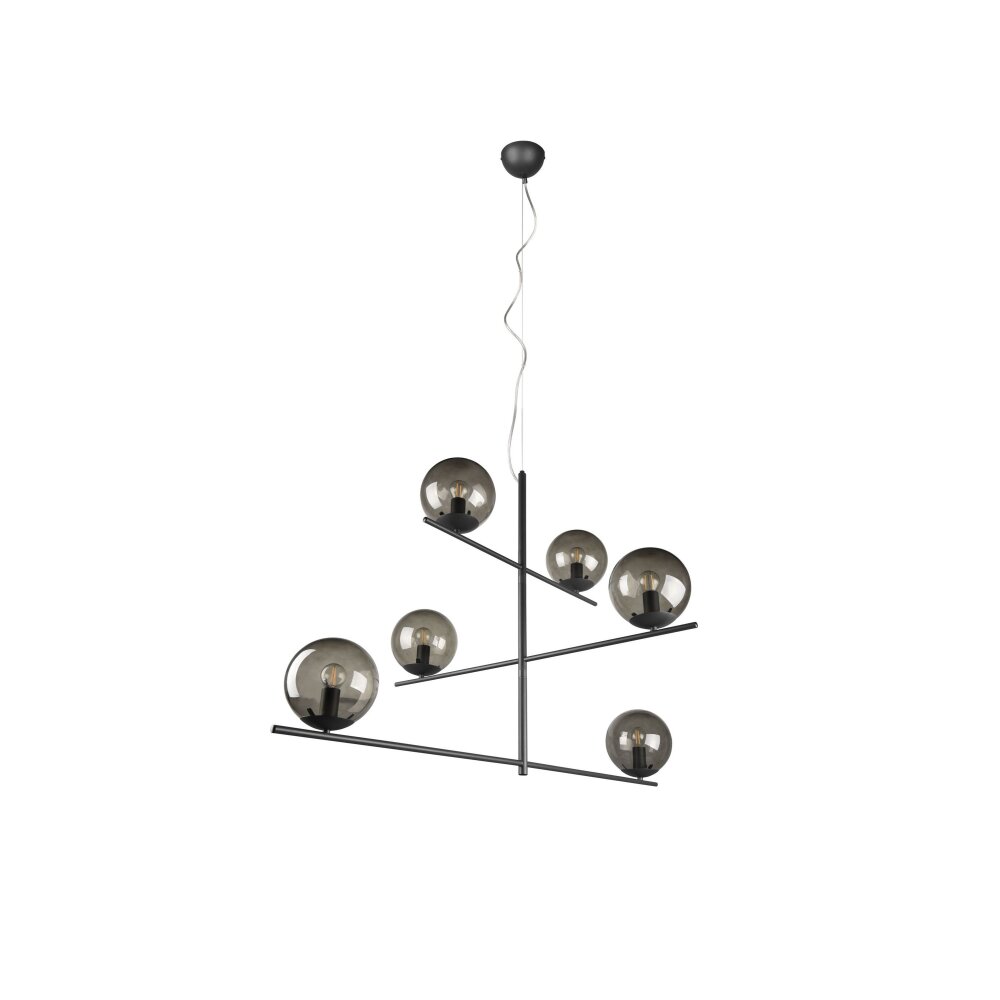 Suspension Trio Pure Anthracite, 6 lumières
