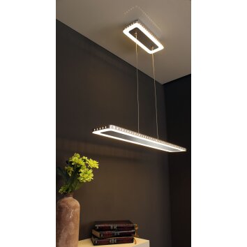 Suspension Luce Design Solaris LED Acier inoxydable, 1 lumière