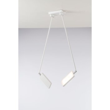 Plafonnier Luce Design Book LED Blanc, 2 lumières
