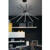 Suspension Luce Design Shanghai LED Noir, 8 lumières