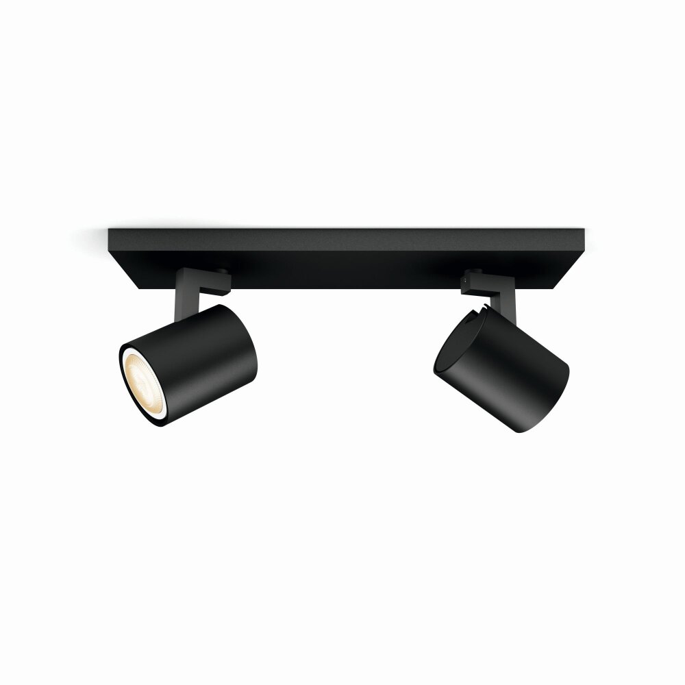 Plafonnier Philips Hue Runner LED Noir, 2 lumières, Télécommandes