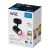 Plafonnier Philips WiZ IMAGEO LED Noir, 1 lumière, Changeur de couleurs