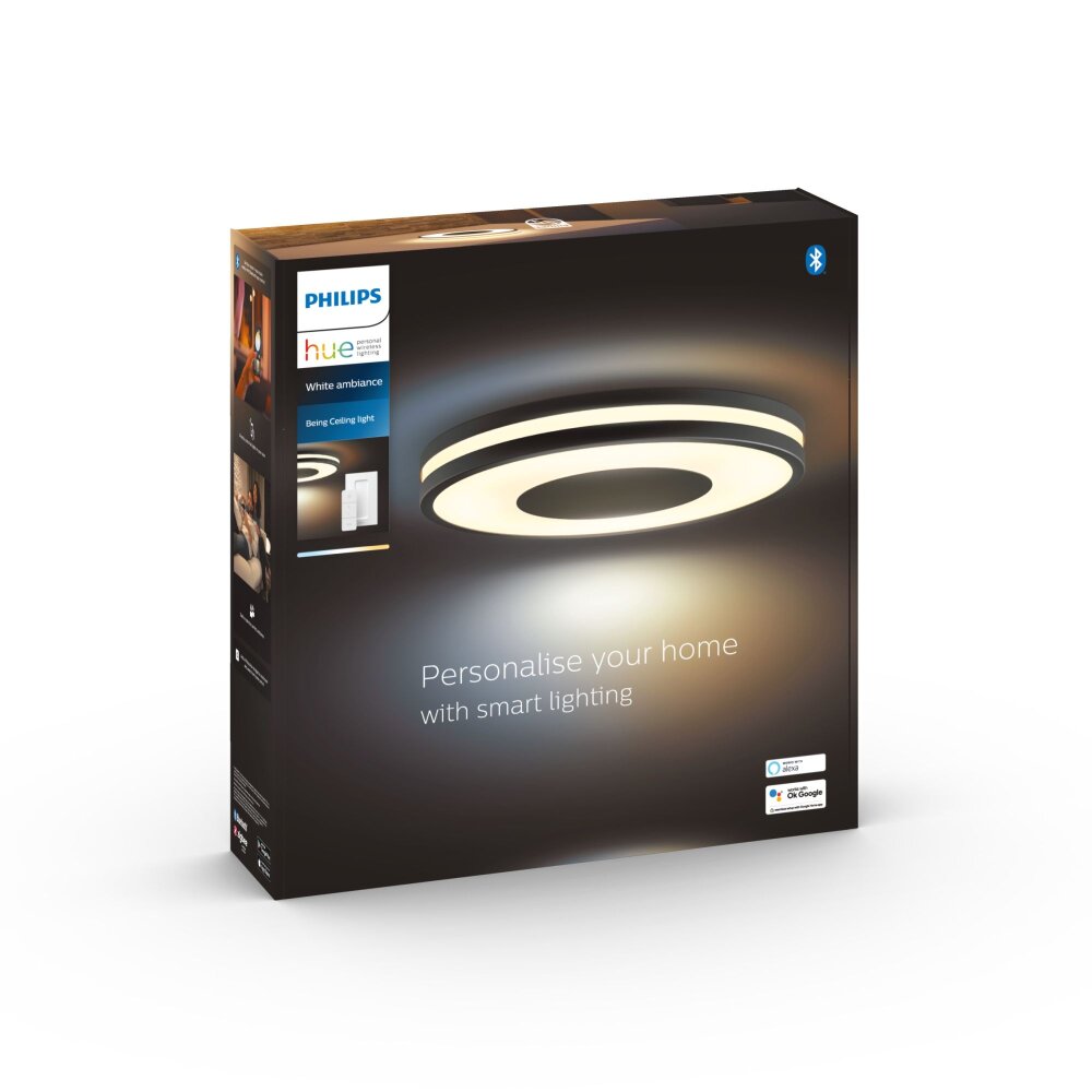 Plafonnier Philips Hue Being LED Noir, 1 lumière, Télécommandes