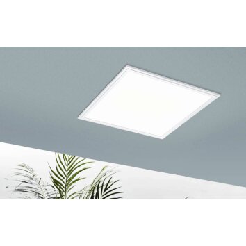 Plafonnier Eglo SALOBRENA-C LED Blanc, 1 lumière, Télécommandes, Changeur de couleurs