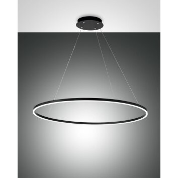 Suspension Fabas Luce Giotto LED Noir, 1 lumière