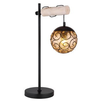 Lampe de table Globo MAXI Écru, Noir, 1 lumière