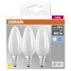 OSRAM CLASSIC B Lot de 3 LED E14 5,5 watt 4000 Kelvin 806 lumen