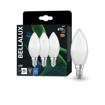 BELLALUX® CLB Set de 3 LED E14 4,9 watt 4000 Kelvin 470 lumen