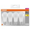 OSRAM CLASSIC A Lot de 4 LED E27 10 watt 2700 kelvin 1055 lumen