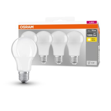 OSRAM CLASSIC A Lot de 4 LED E27 10 watt 2700 kelvin 1055 lumen