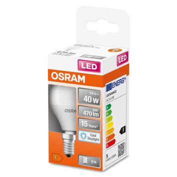 OSRAM LED STAR E14 4,9 watt 6500 kelvin 470 lumen