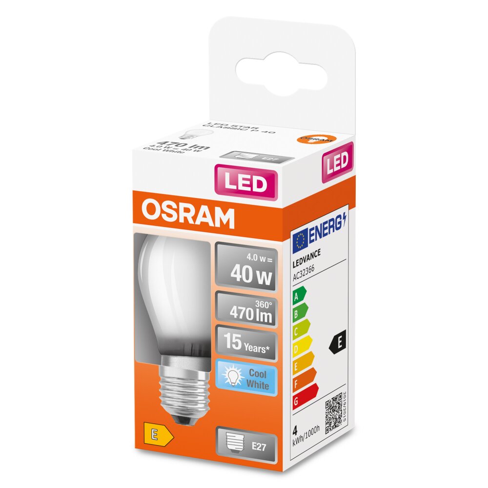 OSRAM LED Retrofit E27 4 watt 4000 Kelvin 470 lumen main product photo