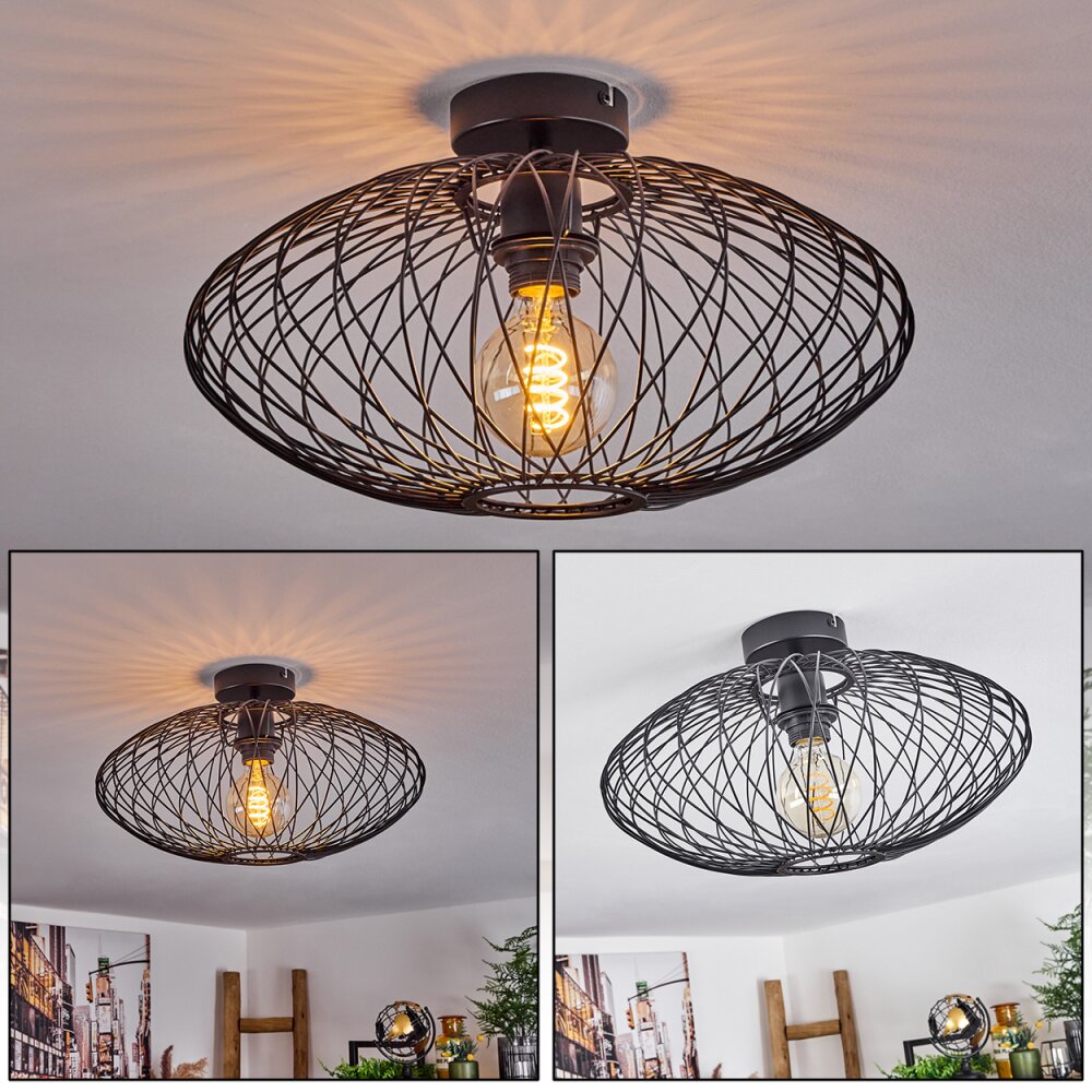 Plafonnier Banleou Noir, 1 lumière main product photo