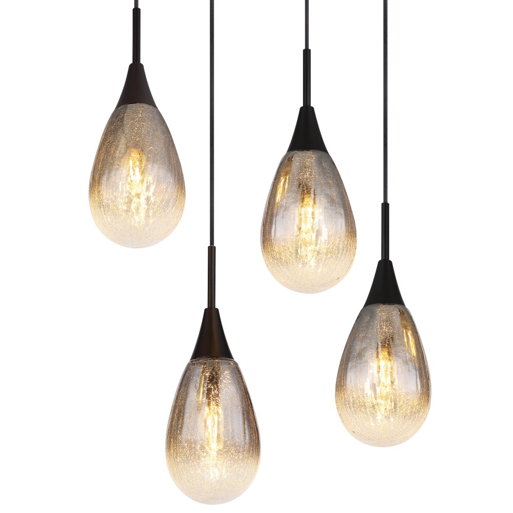 Suspension Globo KRYS Noir, 8 lumières