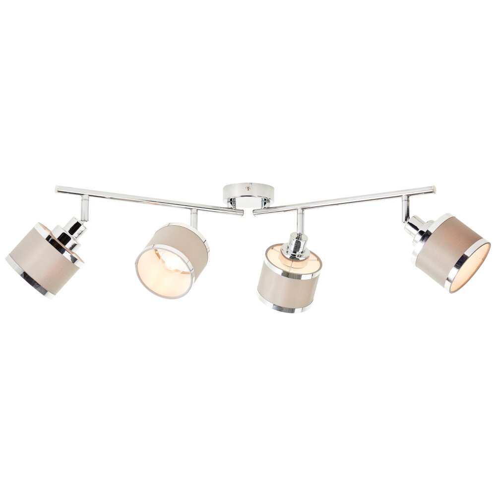 Plafonnier Brilliant Alexia Argenté, 4 lumières
